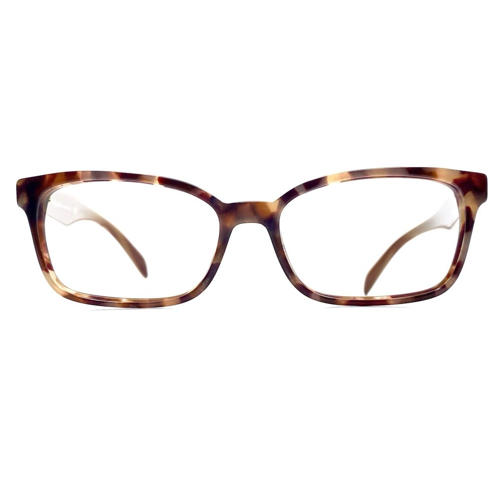 Prada Brown Tortoise Rectangular Glasses Beige Temple Italy VPR18T 53 16 140